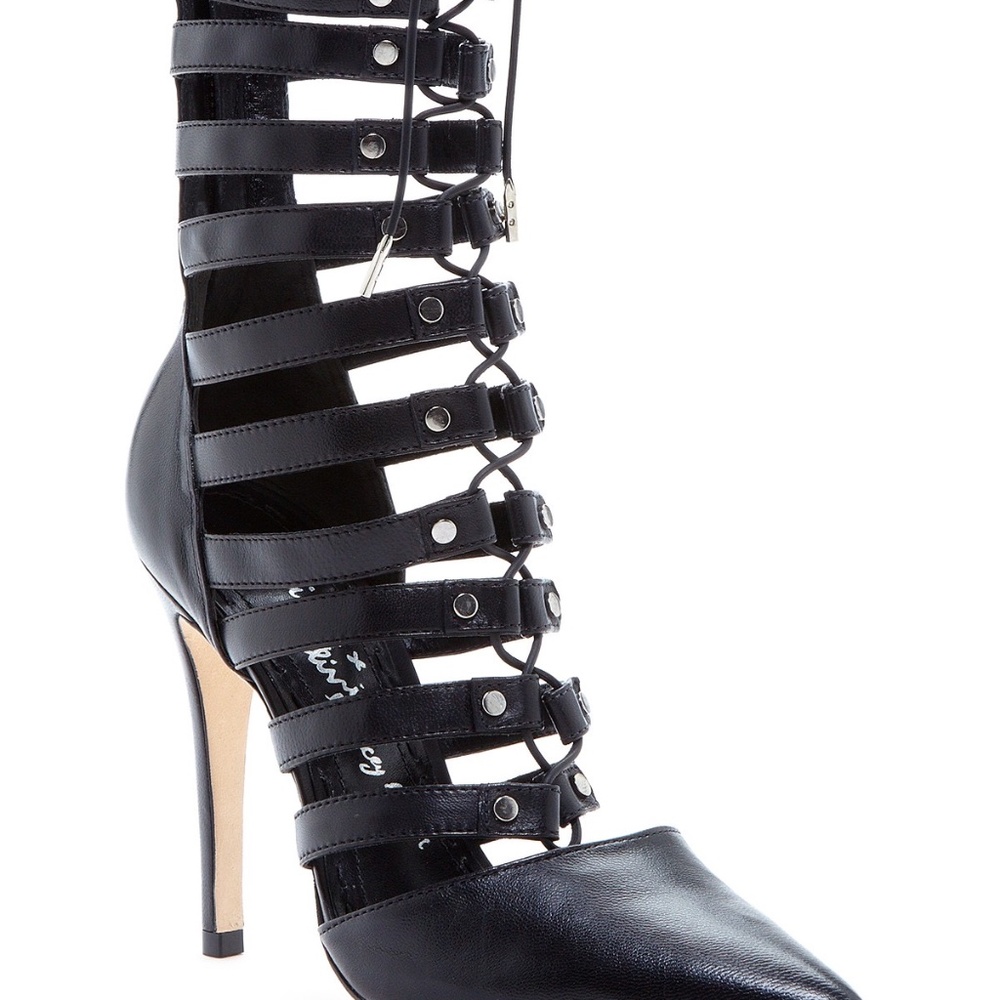 Alice + Olivia Diona Lace Up Heels